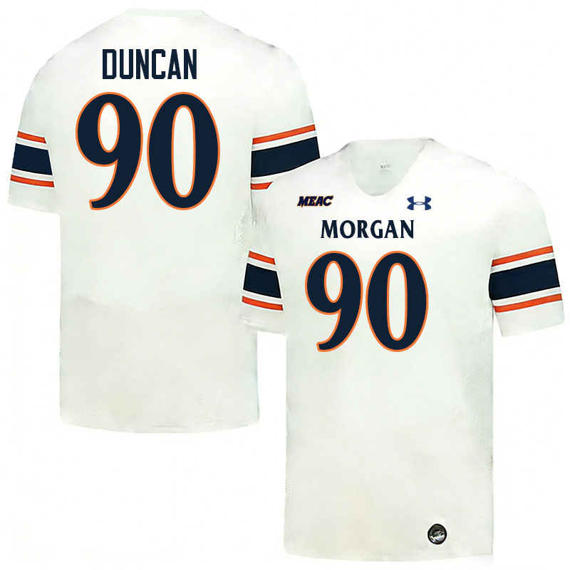 Morgan State Bears #90 Rasheen Duncan College Football Jerseys,Uniforms Stitched-White